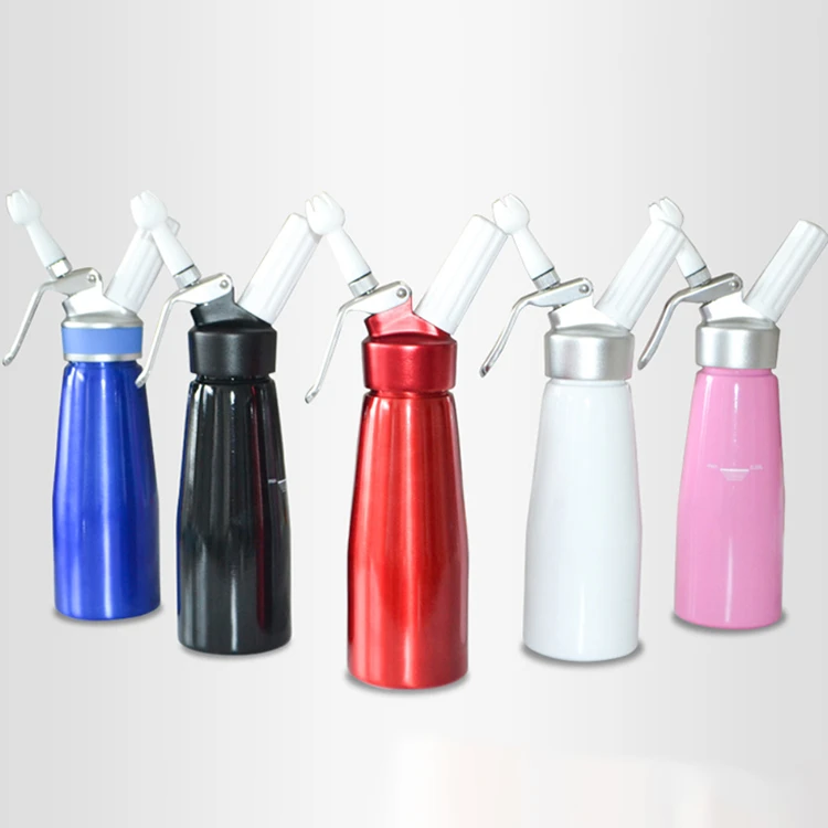 A1085 500ml Red Aluminum Whip Cream Foamer Guns Coffee Dessert Fresh Cream Whipper Butter Dispenser Whipper Cake Foam Maker