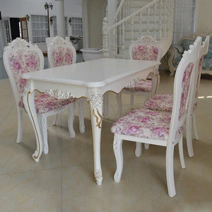 A1501 europe royal rectangle dining room table living room gloss white antique marble scandinavian dining table set