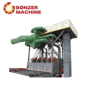 Abrator of shot blasting of plates steel plate production line