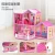 ABS Popular pink princess castle set girls toys garden villa house bricks birthday gift