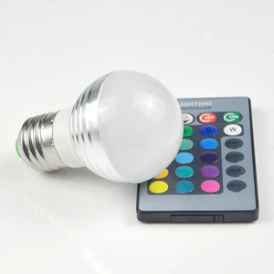 AC 85V - 265V 16 color Change 3W RGB LED Bulb