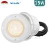 AC/DC12V 15W High Bright Flat PC Plastic Material LED Swimming Pool Light With Lighting Fixture PAR56 pool lights