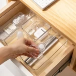 Adjustable Cutlery Organizer Acrylic Kitchen Desk Clear Plastic Divider Drawer Organizer Tray