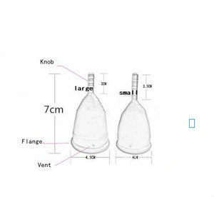  China Reusable Medical Silicone Menstrual Cup For Feminine Hygiene