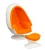 Import Alpha Egg Chair And Ottoman In Red Wool from China