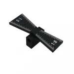 Aluminum Alloy Hand Cut Wood Joints Gauge Dovetail Marker Gauge with Scale Template Dovetail Guide Tool for DIY Woodworking