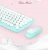 Import Amazon Color Pink Green For Girl Round Keycap PC Gaming Keyboard and Mouse Combo Slim Retro Wireless Keyboard and Mouse Set from China
