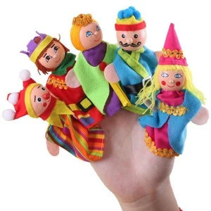 Amazon hot selling cartoon clown shape  finger coordination game Finger puppets