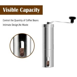 Amazon stainless steel  hand coffee burr grinder /manual coffee grinder