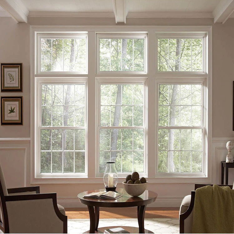 American style double hung window with grills high quality up and down windows factory price