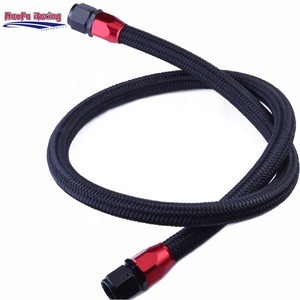 AN10 10an -10an NBR Rubber Nylon Braided Fuel Line And Fittings Assembly