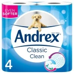 Andrex Toilet Tissue Classic Clean White 4 Roll
