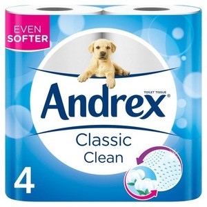 Andrex Toilet Tissue Classic Clean White 4 Roll