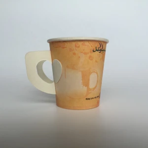 Anqing Laike 6oz 7oz paper cup Printing With Handle Party Hot Coffee Cups 2020 new design leak proof material