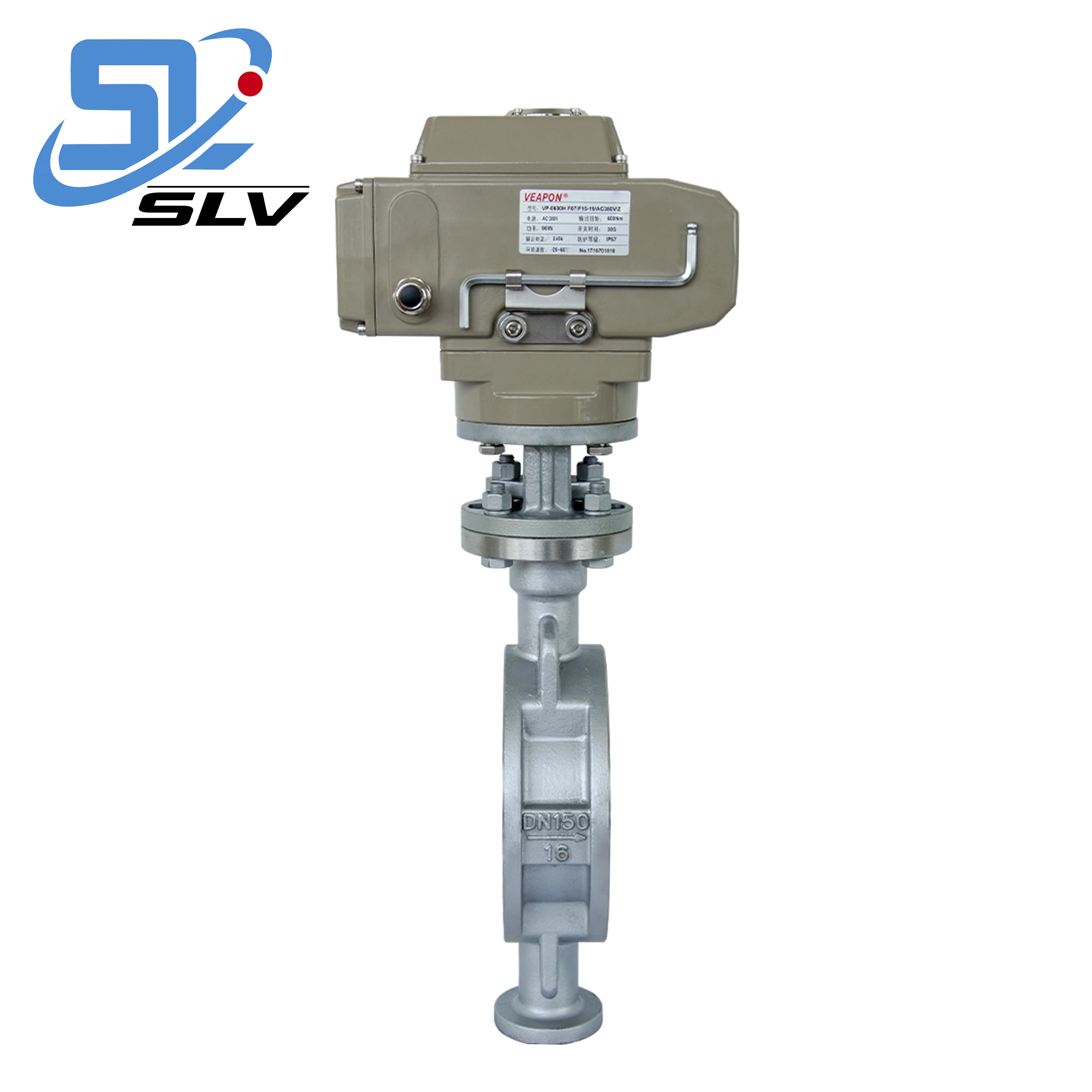 Anti-corrosive SUS316 DN500  DN400  DN300 Clamp Butterfly Valve For Oil Acid Alkali
