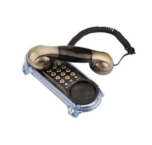 Antique Retro Wall Mounted Telephone Corded Phone Landline Fashion Telephone for Home Hotel