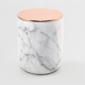 Australia marble jars/ Real marble candle holder with soy wax/Carrara marble jars