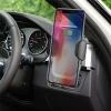 Automatic Clamping 15W Wireless Car Charger for Cell Phone Stand ABS+PC+Leather Fast Wireless Charging Car Phone Holder