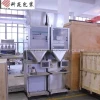 Automatic Double Head Linear Weighing Filling Sealing Sewing Packing Machine for 5-10kg Granules/Rice/Fertilizer/Tea/Grains in PP Woven/Plastic Bag/Jar