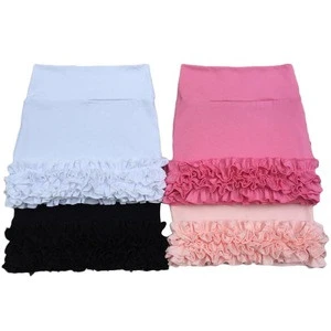 Baby boutique wholesale icing cotton baby ruffle shorts baby skirt for girls