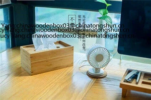 Bamboo products tissue storage box for home decoration