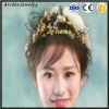 Baroque Style Crystal Crown Gold And Pearl Circle Big Crown Bride Other Headwear HA-432