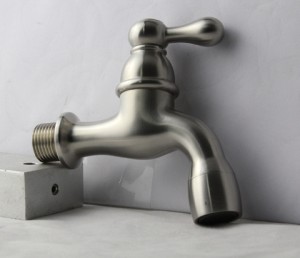 Bathroom sink faucet wall mount stainless steel taps ss 304 round water tap