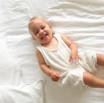 BDC051 for baby boy and girls wholesale cotton linen baby romper