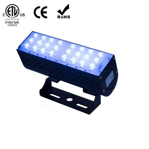 Beam Angle 25 Degree ETL cETL Approved Decorative Building Ip67 Dmx Rgbw Led Wall Washer Flood Light