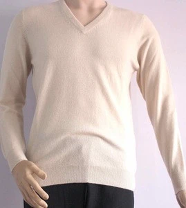 beautiful navy color v neck mens cashmere sweater