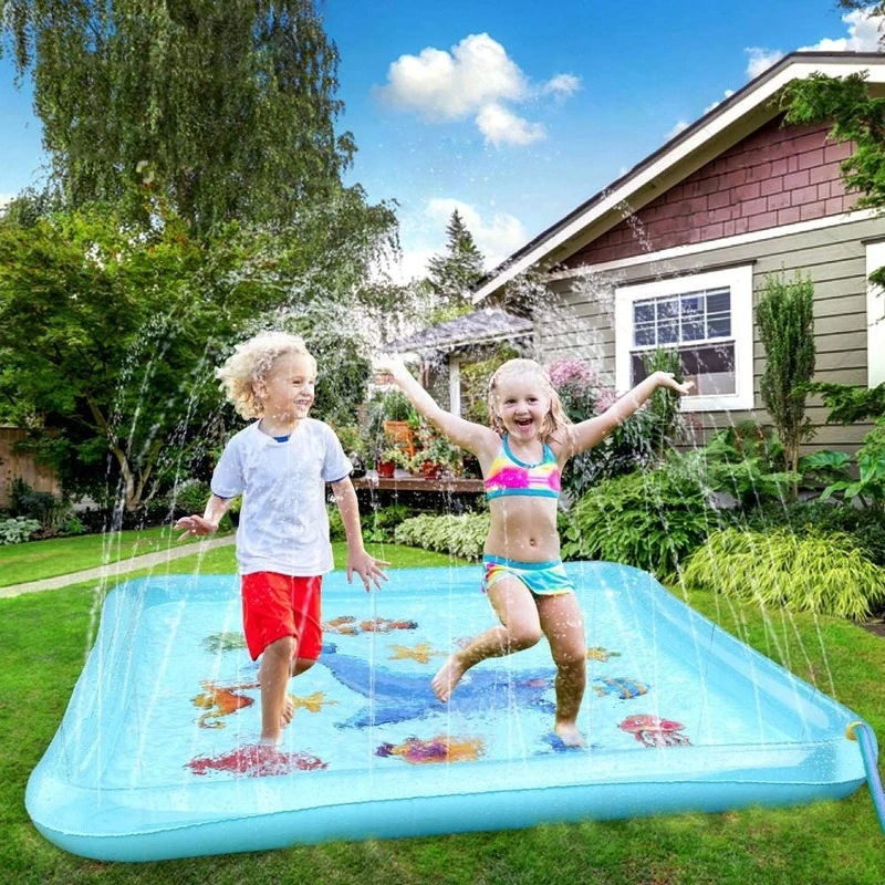 Big Splash Play Mat Inflatable Sprinkler for Kids Inflatable Wading Pool Outdoor Water Toys