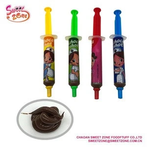 Big Syringe Toy Chocolate Jam Liquid Candy