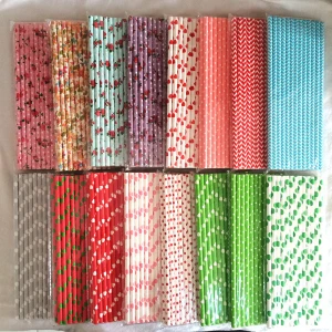 biodegradable 8mm customized color paper straw paper drinking straw