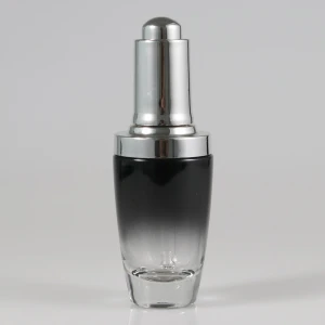 Black 30ml dropper glass bottle / essential oils bottle / serum oil glass bottle