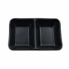 Black Plastic Melamine Two-compartment Sauce Plate