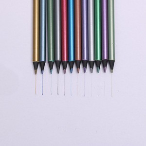 Black wooden Color pencils with metallic lead and metallic painting