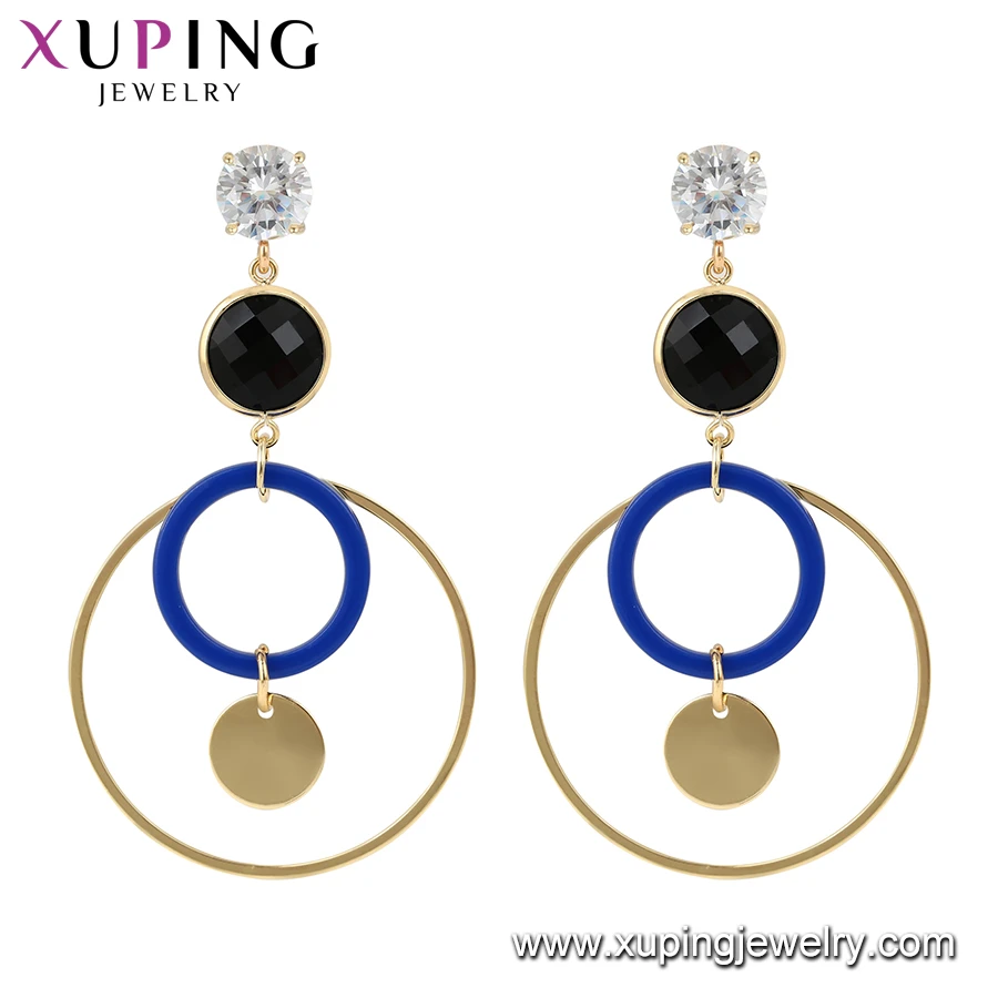 BLE-1058 Xuping fashion jewelry attractive 14K gold plating womens design acrylic pendant earring