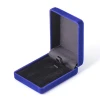 Blue And Black Color Velvet Necklace Jewelry Packaging Box