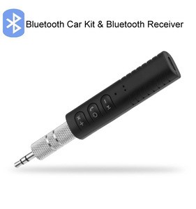 Bluetooth Car Kit, AUX Bluetooth Audio Adapter, 3.5mm Car Bluetooth Receiver for Music Streaming & Handsfree Calling