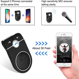 Bluetooth Microphone Speakerphone with Power On Off Handsfree Car Kit with Bluetooth Automatic Connection Bluetooth Car Kit