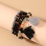 Bohemia wind people joker handwork to string bead tassel temperament suit multilayer hand chain