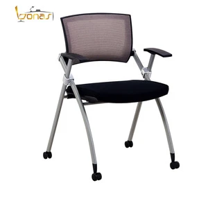 Bonas meeting room mesh folding Chair training Chair stackable conference room chairs with casters
