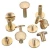 Import Brass Arc Button Slotted Stud Screw Nail Male And Female Chicago Screw from China