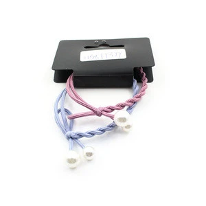 BSCI Audited Factory Fashion Basic Hair Accessories Elastic Hair Ties with pearl Hair Elastic Band Wholesale for Woman