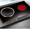 Built-in &amp; portable double electric concave induction cooker &amp; infrared ceramic cooker glass ceramic top plate with timer