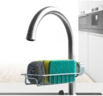 C223 Stainless Steel Kitchen Sink Faucet Storage Rack Organizer Sponge Soap Cloth Towel Holder Shelf Kitchen Dish Cloth Rack