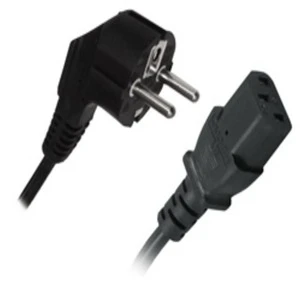 Cable Warehouse Right Angled Schuko Plug to IEC C13 Mains Power Cable (10 Amp)