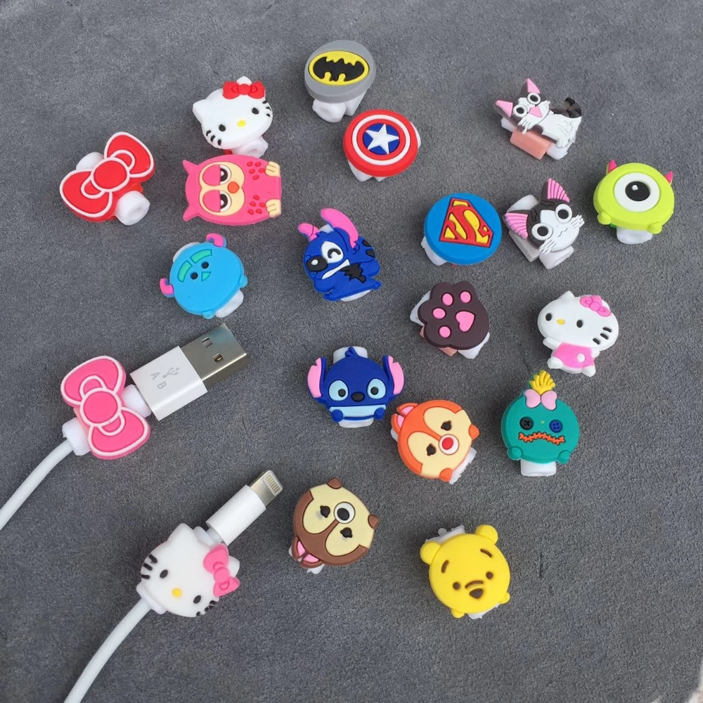 Cartoon Cable Protector iPhone USB Data Line Charging Earphone Cord Protection