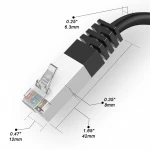 Cat6 SFTP Plenum LSZH Network Cable RJ45 CMP Shielded and Braided Patch Cord Ethernet Cable