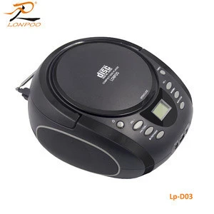 CD Player Boombox Portable CD Player USB Boombox Stereo Subwoofer Speaker FM Radio AUX Earphone Jack Blue Tooth Boombox